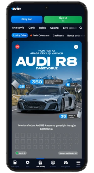 1Win - Lucky Drive ve Hediyeler