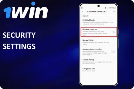 1Win Security Settings