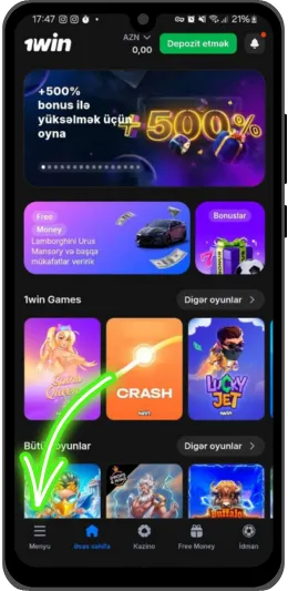 1Win-in rəsmi saytına keçin