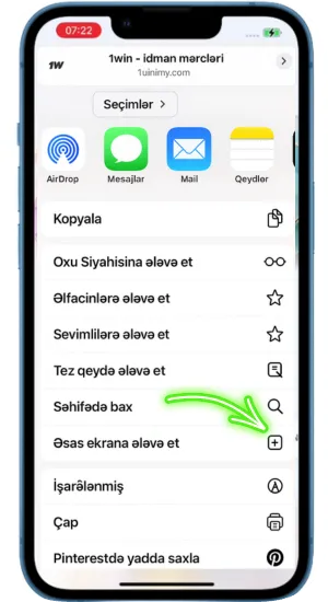 Ana ekrana əlavə et