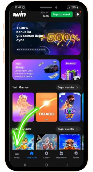 1Win-in rəsmi saytına keçin