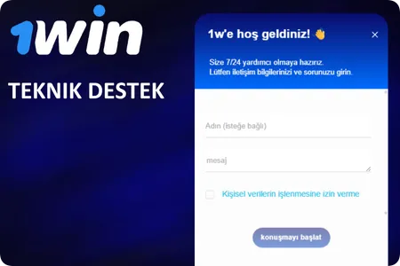 1Win teknik desteği her türlü sorunu çözecektir