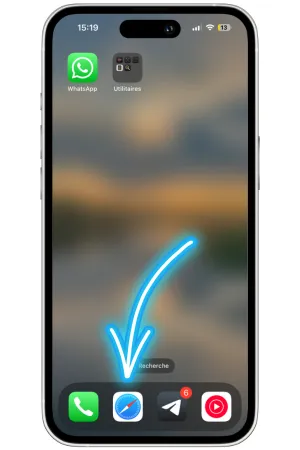 Ouvrez votre navigateur Safari