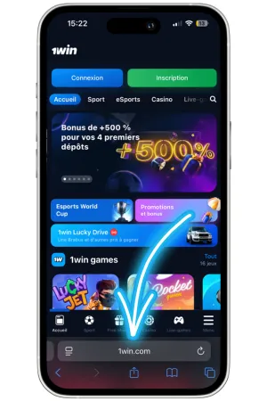 Ouvrez le site officiel de 1Win